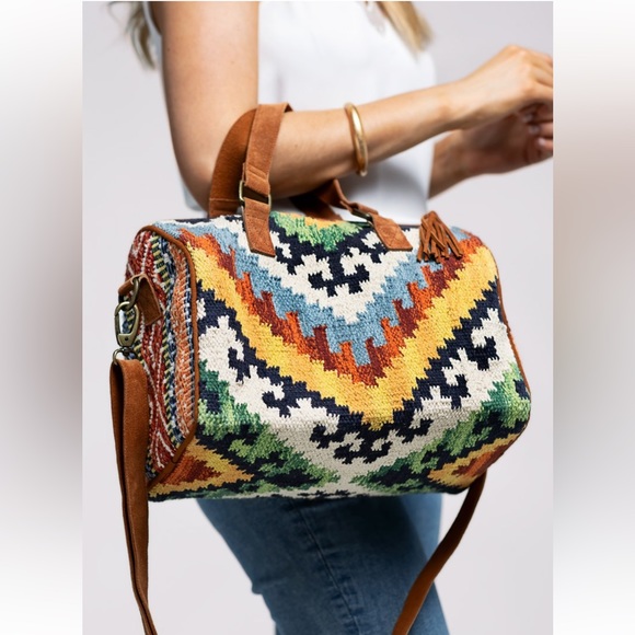 Ruggine Handbags - NWT! Ruggine Handmade Intricate Detail Suede Boston Bag crossbody